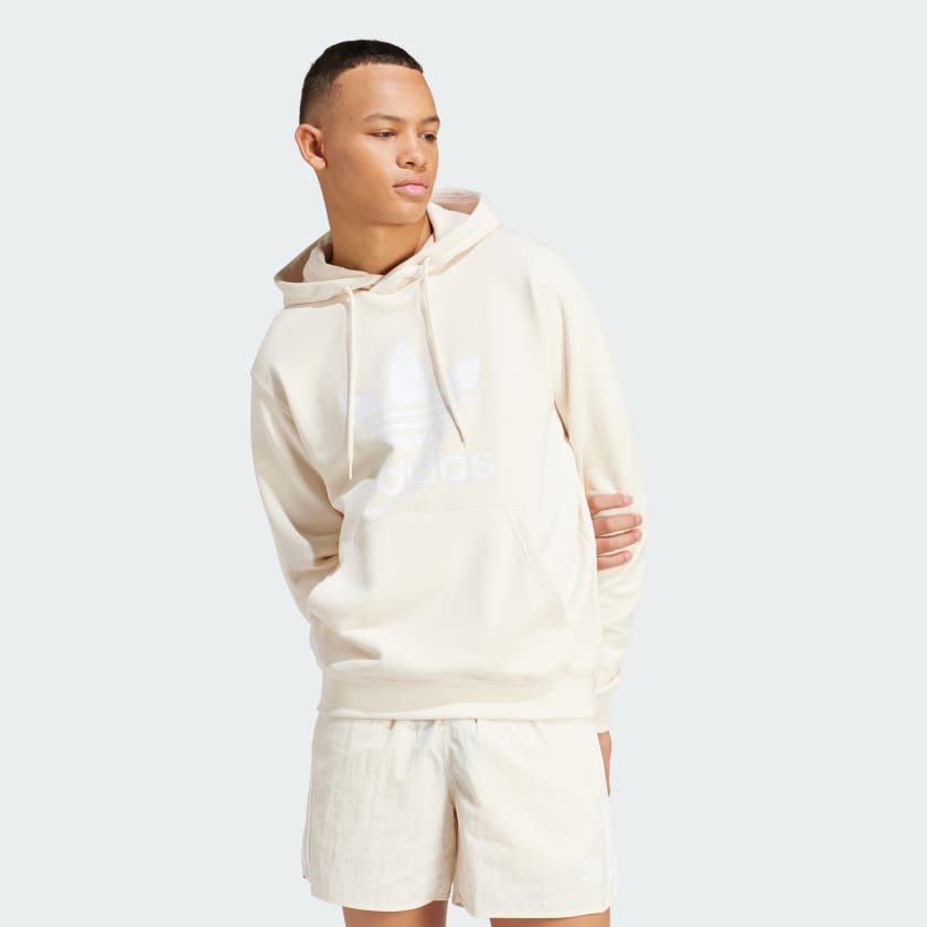 Adidas originals on sale white hoodie