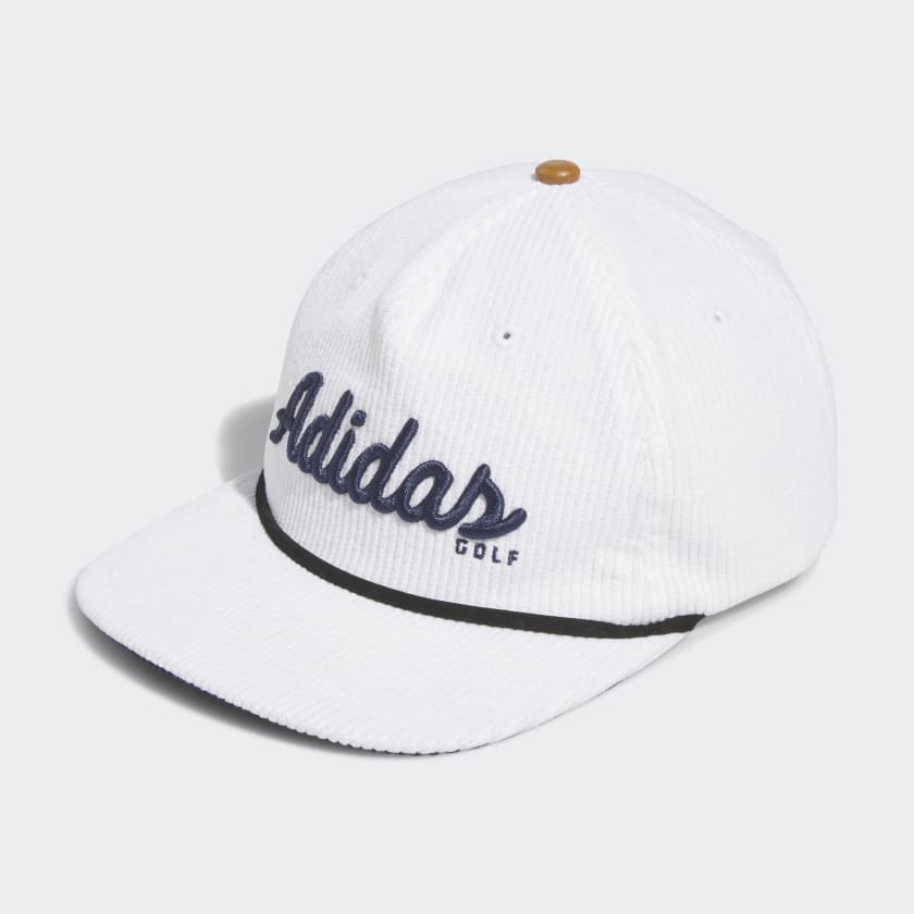 Corduroy Leather Five-Panel Rope Hat White | Men's adidas US