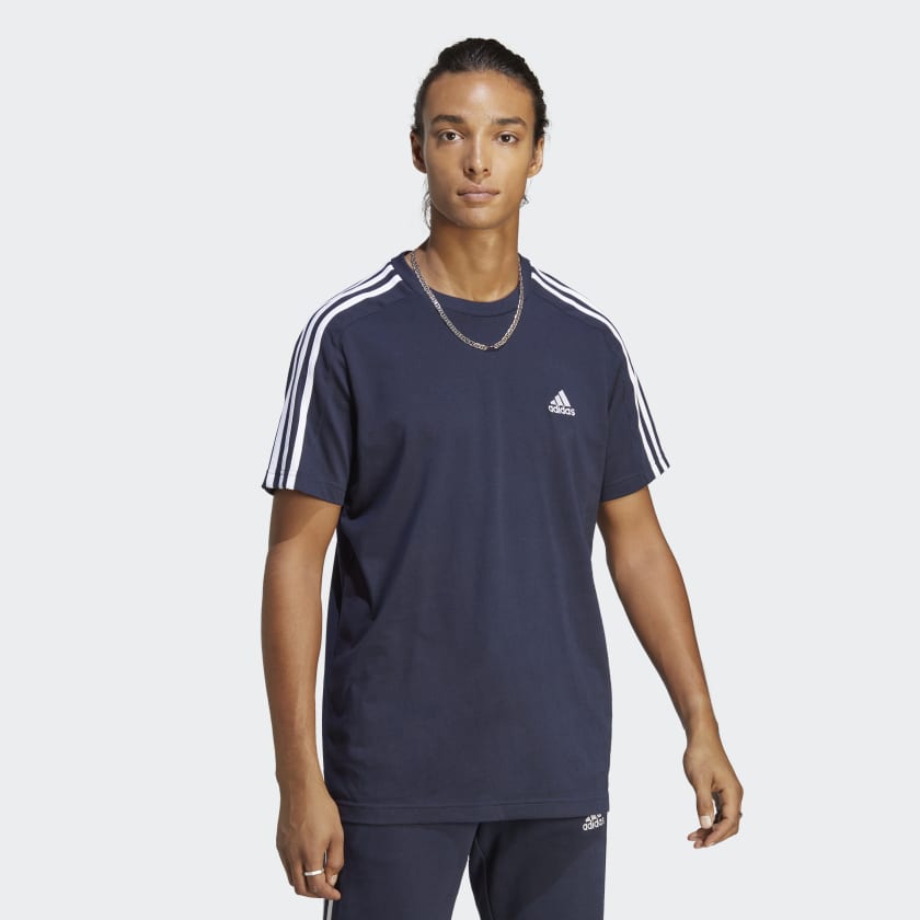 Tilbagekaldelse Tilhører kimplante adidas Essentials Single Jersey 3-Stripes T-Shirt - Blue | adidas UK