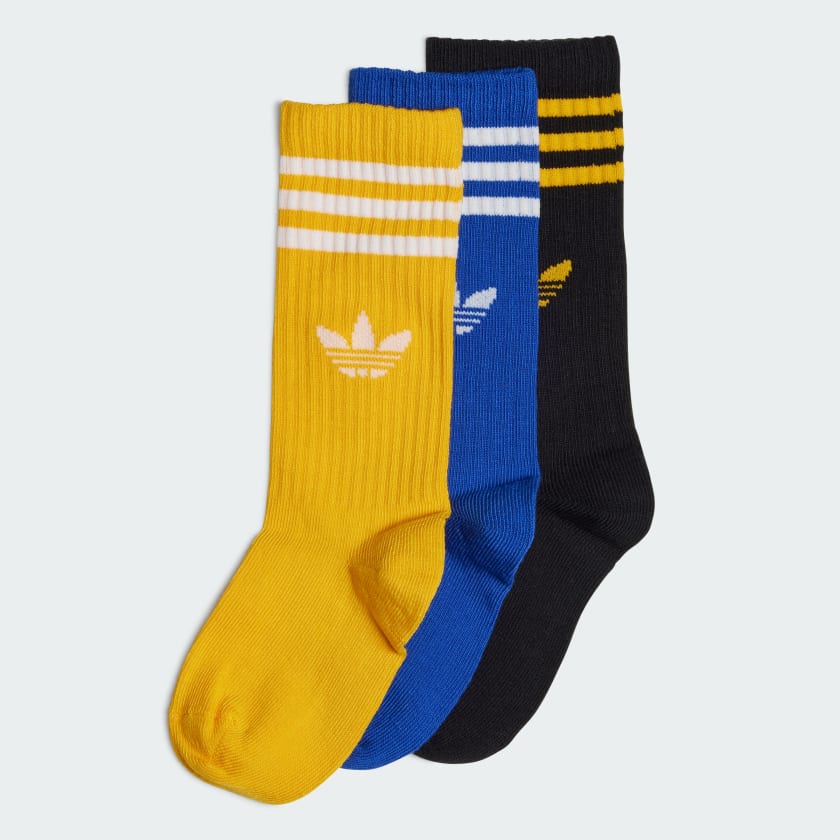 adidas Crew Socks 3 Pairs - Blue | adidas UK