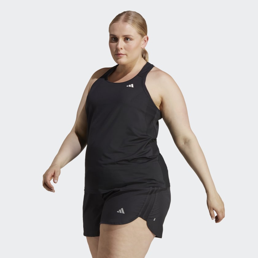 adidas Own the Run Running Tank Top (Plus Size) - Black