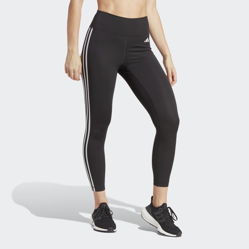 Leggings 7/8 de cintura subida, estampadas, train essentials preto Adidas  Performance