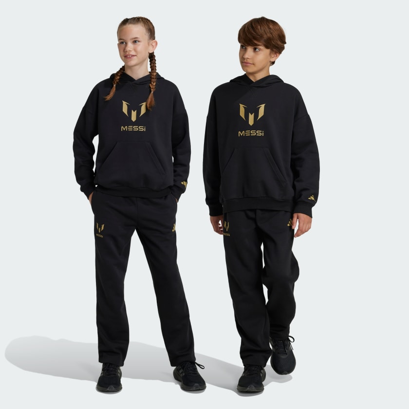 adidas Messi Fleece Tracksuit Bottoms Kids Black adidas Ireland
