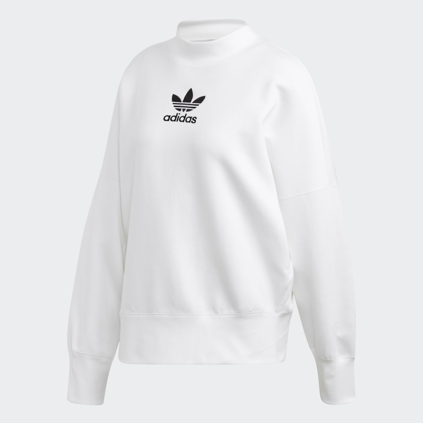 adidas Boyfriend Logo Sweatshirt White adidas New Zealand