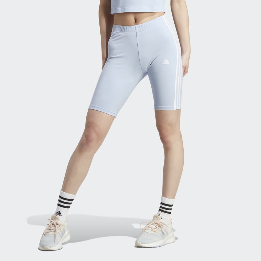 adidas Essentials 3-Stripes Bike Shorts - Blue | Women's Lifestyle | adidas  US