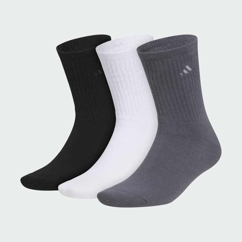 【ADIDAS】 Originals Comfort 3 Pack Crew Socks adidas Originals Comfort 3-Pack Crew Socks - Grey | Free