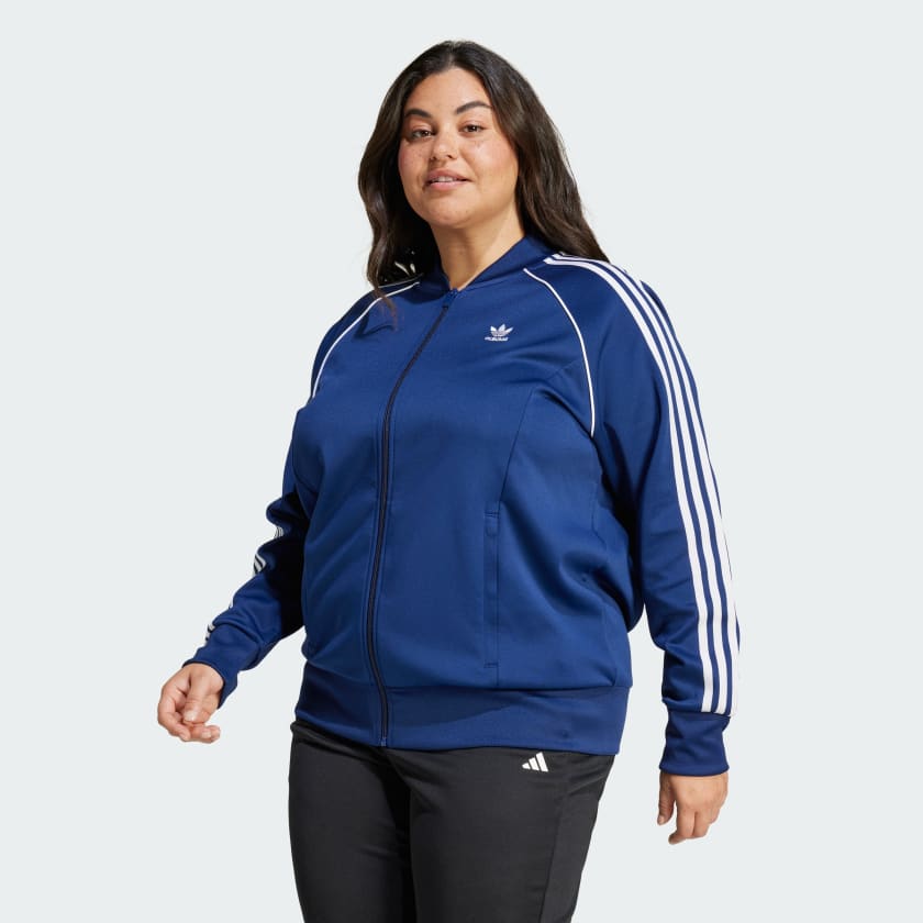 adidas Adicolor Classics SST Track Jacket Plus Size Blue Free Shipping with adiClub adidas US