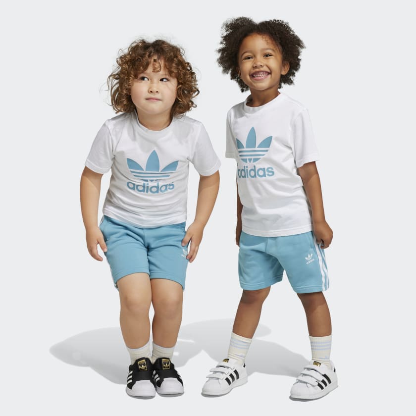 adidas Adicolor Shorts and Tee Set Blue | Kids' Lifestyle US