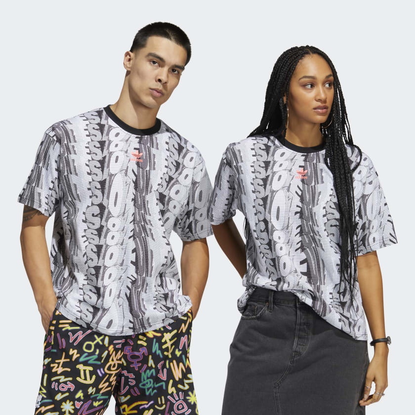 adidas Love Unites Doodle Print T-Shirt (Gender Neutral) - Multicolour | adidas UK