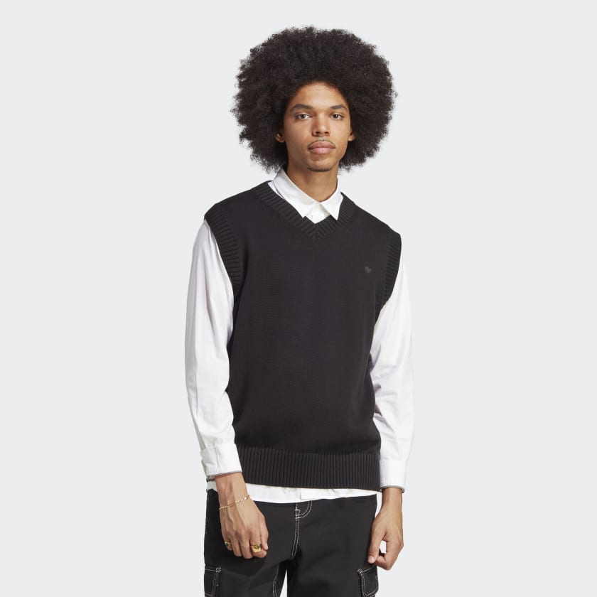 adidas Premium Essentials Knit Vest - Black | adidas Canada