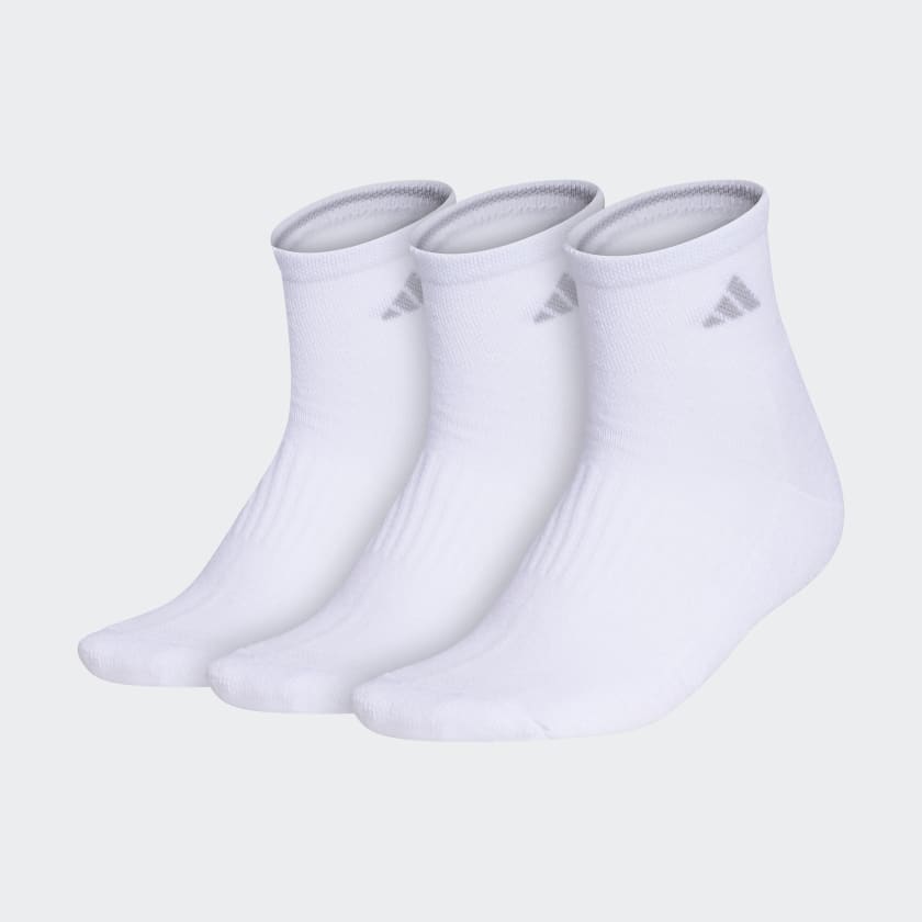 adidas Cushioned Quarter Socks 3 Pairs - White | Women's Training | adidas  US