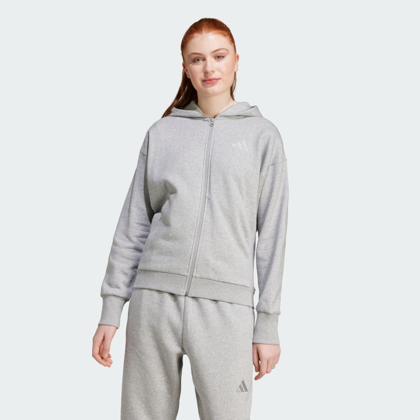 adidas ALL SZN Fleece Full Zip Hoodie Grey adidas Australia