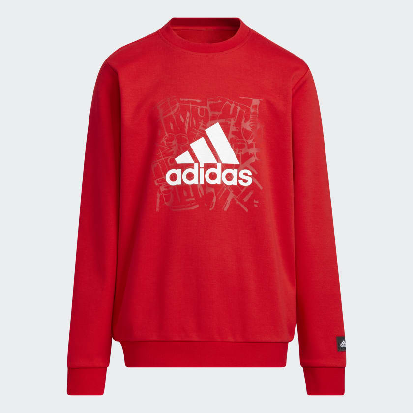 adidas Knit Crew CNY Sweatshirt Red adidas Turkiye