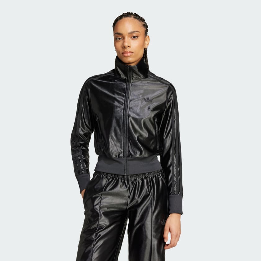 Adidas firebird track jacket black hotsell