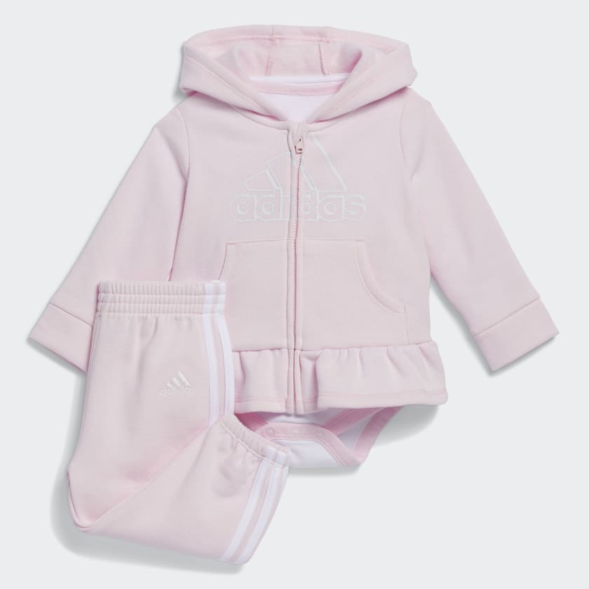 adidas Three-Piece Fleece Jacket Set - Pink | Kids\' Training | adidas US