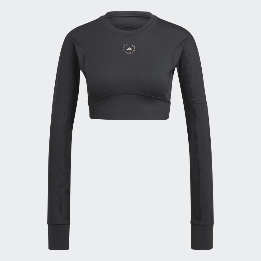 adidas by Stella McCartney TrueStrength Yoga Crop Top - Black | Women's ...