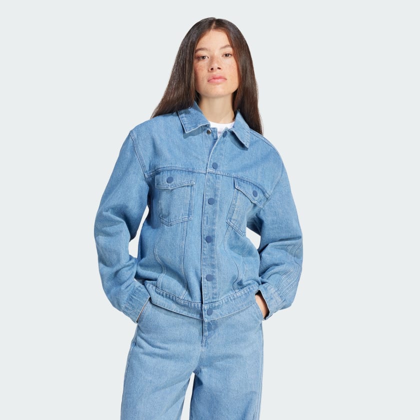 Jean jacket and adidas pants deals