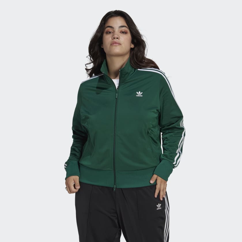 adidas Adicolor Classics Firebird Jacket (Plus Size) - Green Women's Lifestyle | adidas