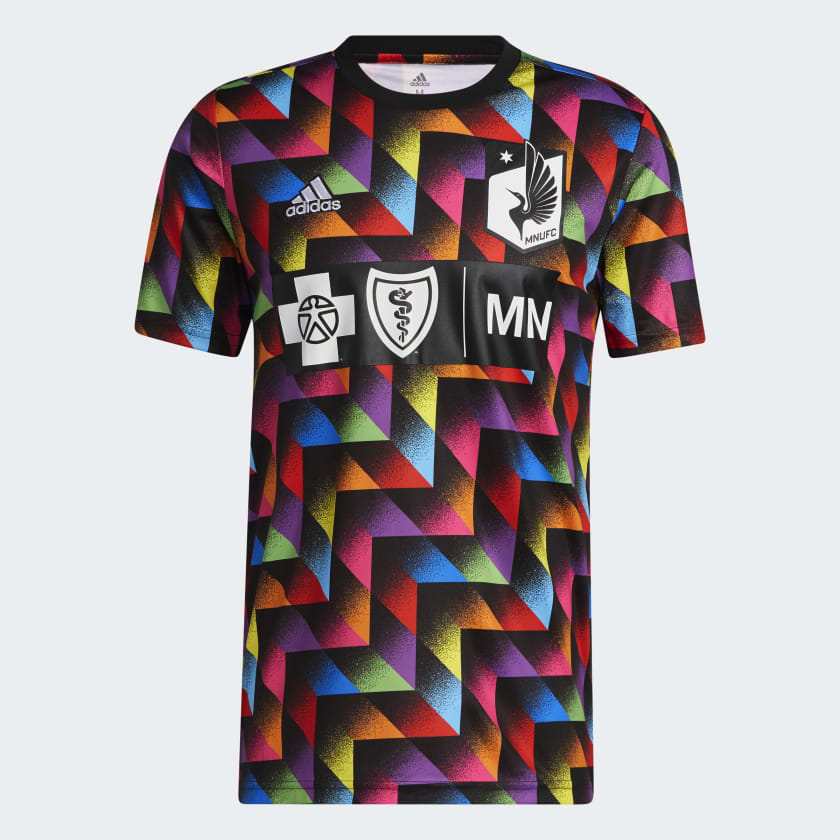 【US規格】希少 アディダス BLAINE MINNESOTAサッカーシャツ M Minnesota_United_FC_LGBTQ_Pre-
