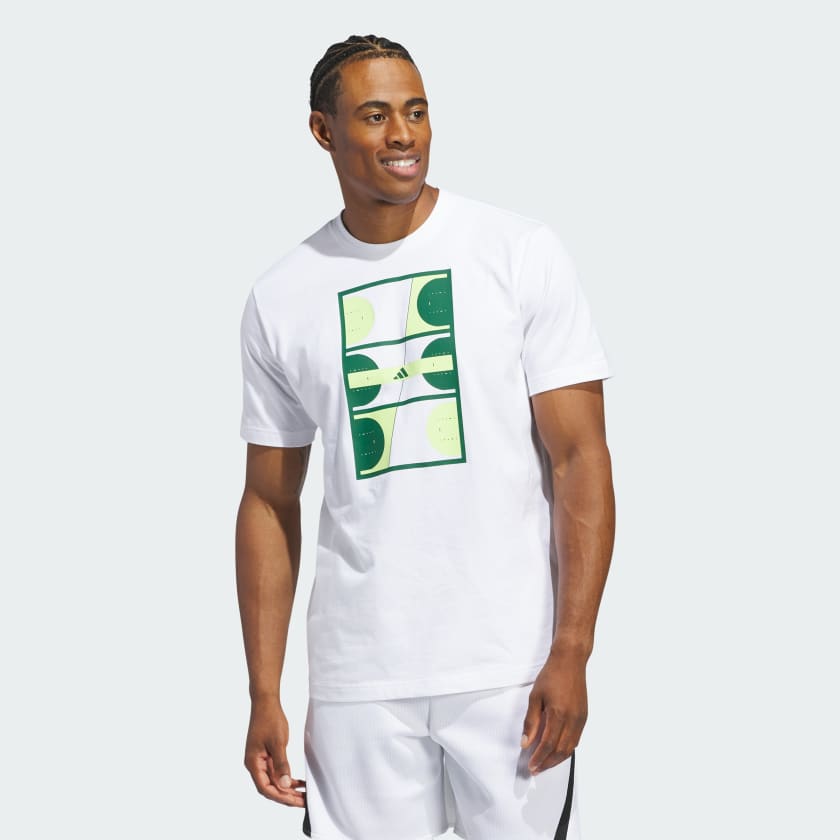 adidas Playera Global Courts Graphic Tee Blanco adidas Mexico