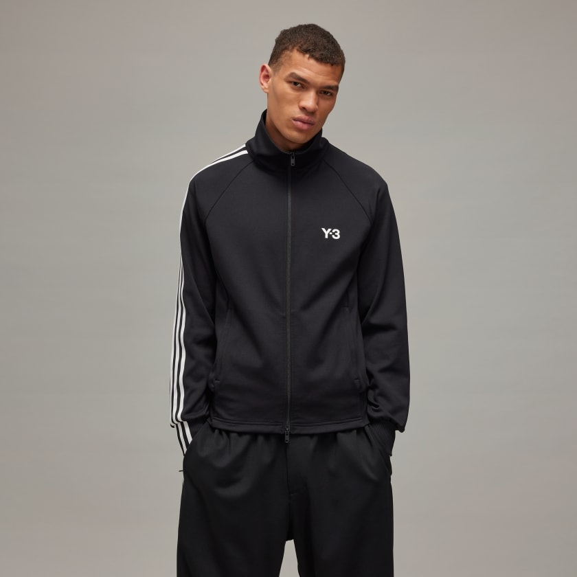 adidas Y-3 羊革 ジャケット アシンメトリー スリーストライプ