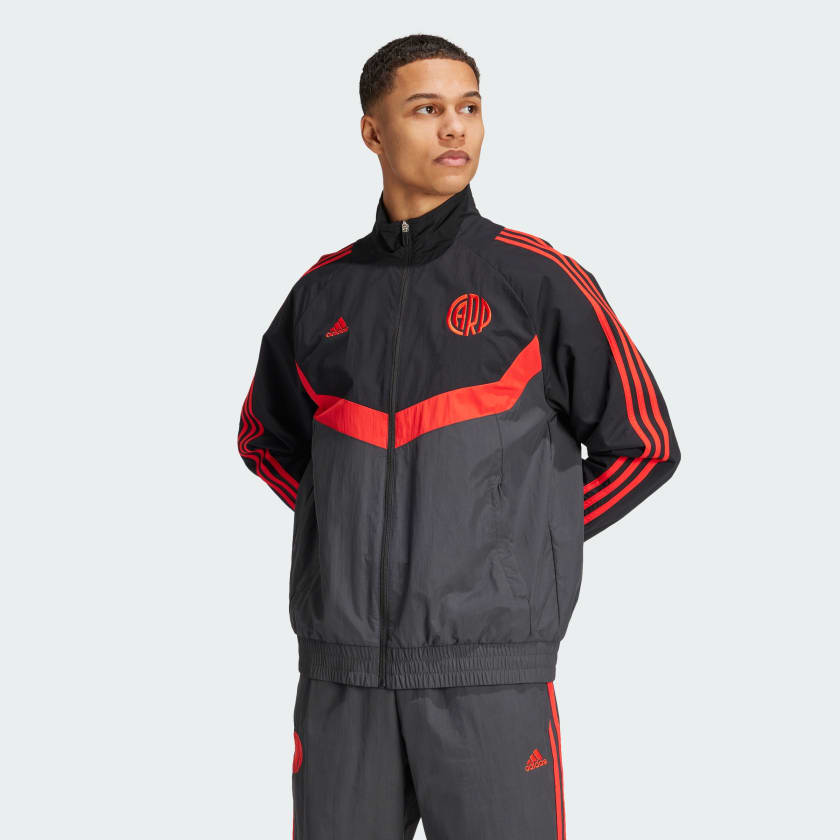 adidas Campera Deportiva Tejida River Plate Negro adidas Argentina