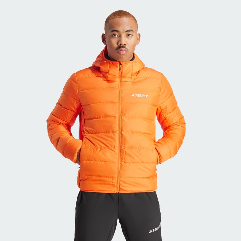 adidas Terrex Multi Light Down Hooded Jacket - Orange | adidas Switzerland