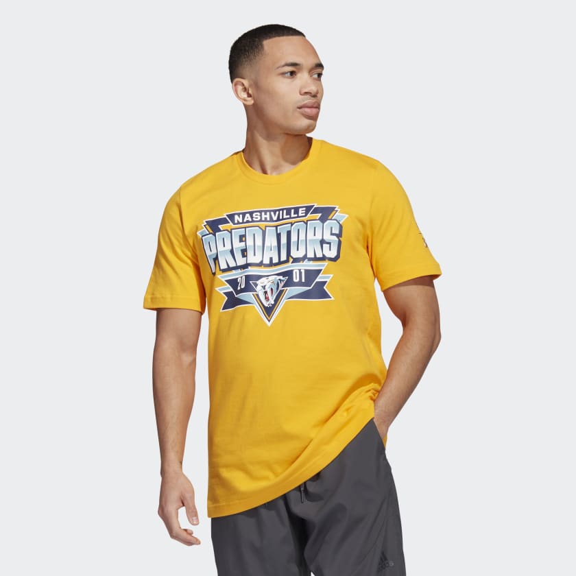 Adidas Men's NHL Nashville Predators Team Color Creator Short Sleeve Tee T- Shirt - Sports Diamond