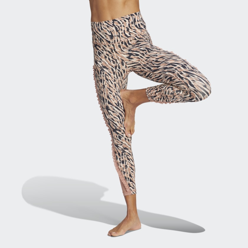 Grey And Pink Mid Waist DRI FIT Women's Polyester Print Yoga Gym Pant &  Leggings at Rs 1195 in Mumbai