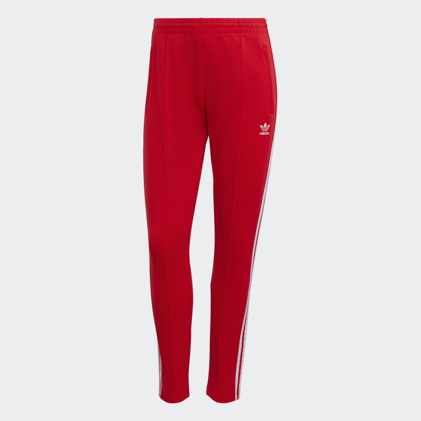adidas Primeblue SST Track Pants - Red | Women's Lifestyle | adidas US