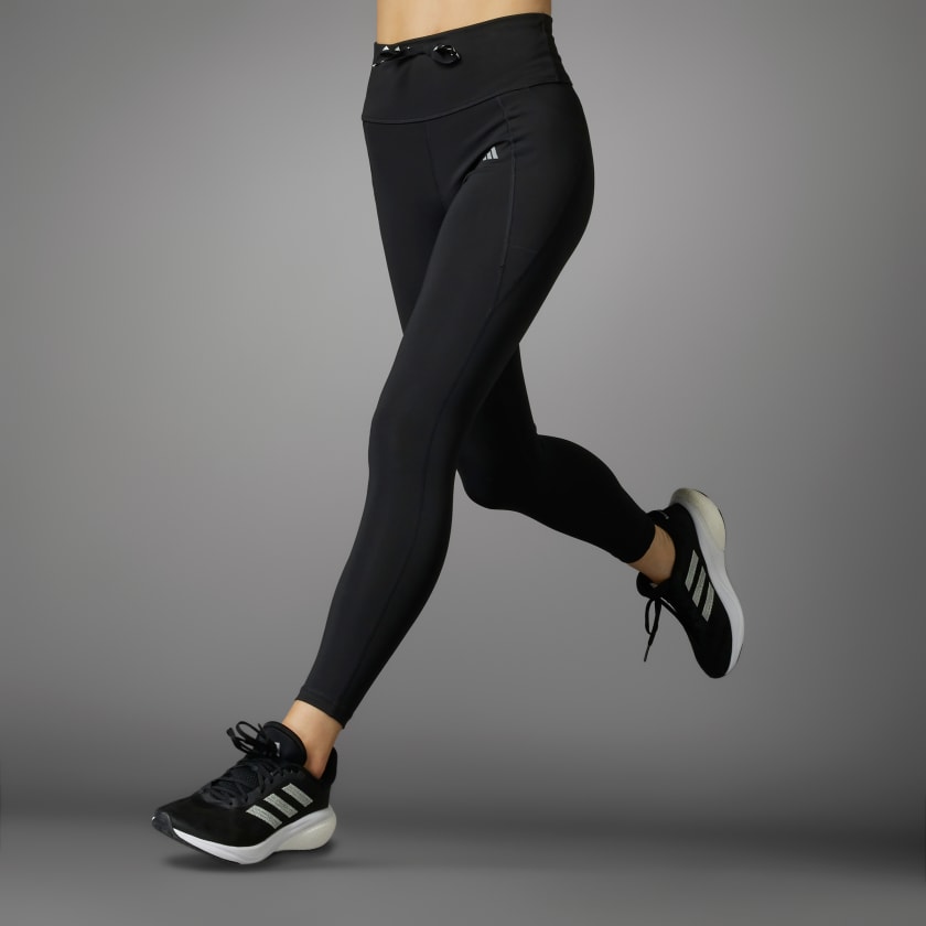 Adidas Leggings 7/8 Brand Love Running Essentials Black / Impact Yellow XS  - HK9007-XS