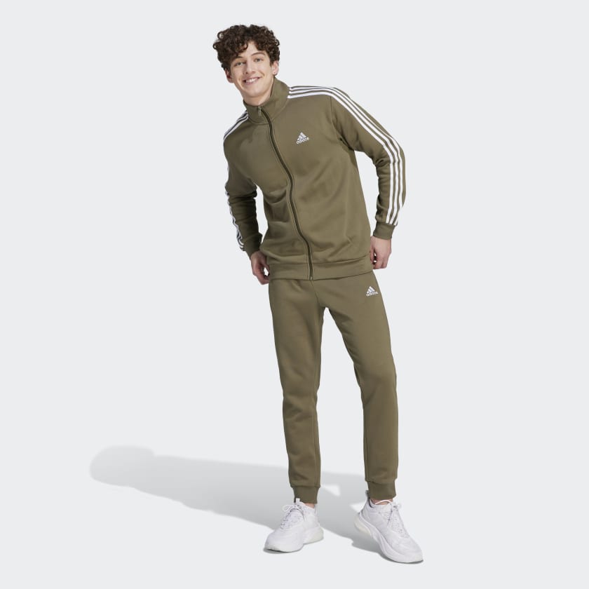 adidas tracksuit with hoodie green (M)