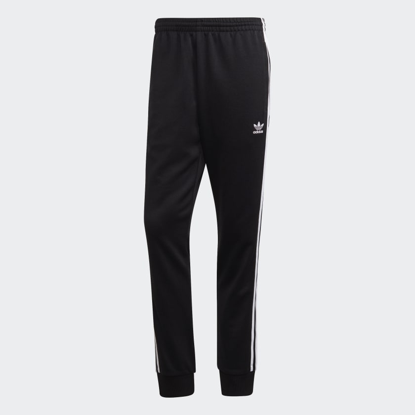 Adidas black slim fit track pant 2025
