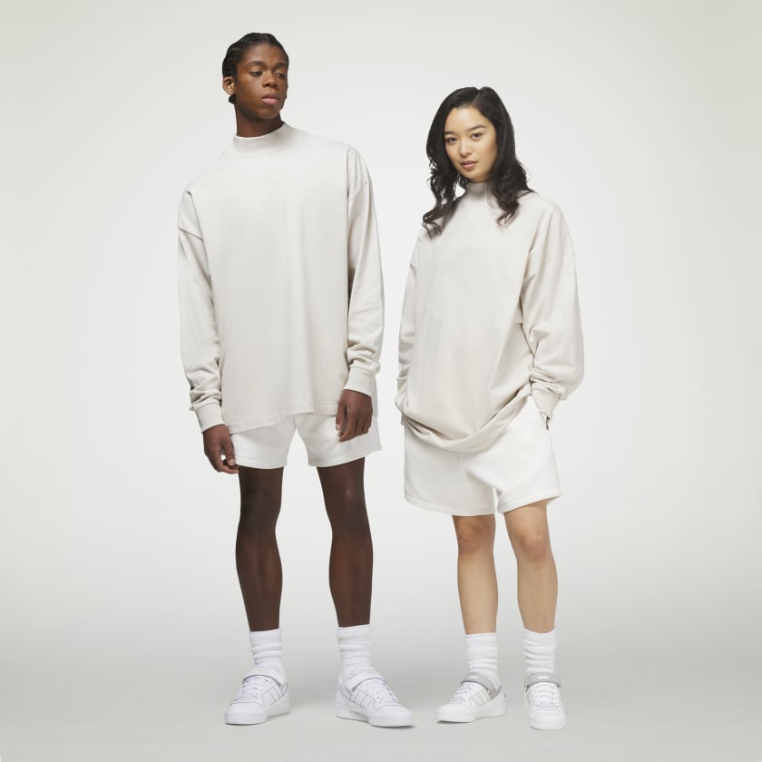 adidas Basketball Long Sleeve Long Sleeve Top Beige adidas UK