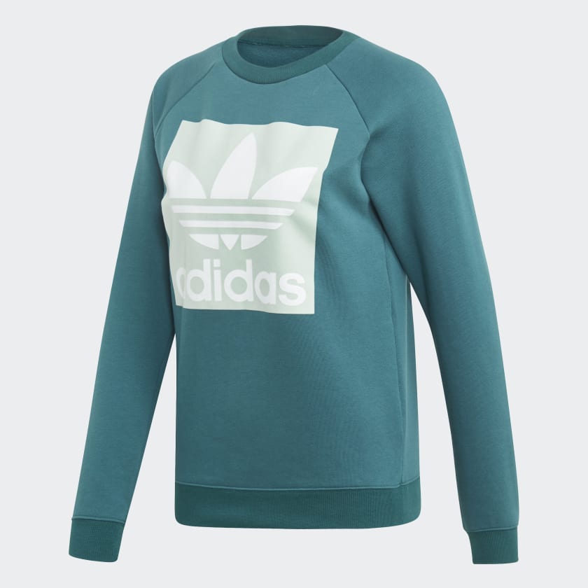 Adidas crew neck trefoil store