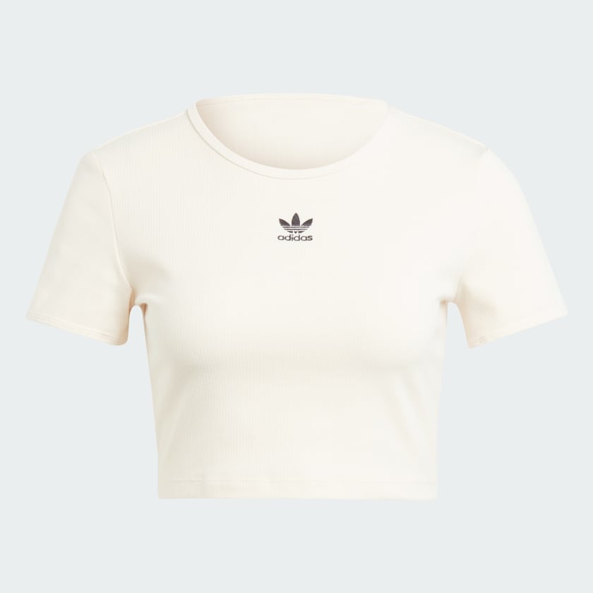 ☆adidas☆ Essential Lip Crop Tee White adidas Essentials Crop Tee - White | Free Shipping with