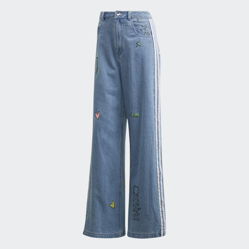 adidas Denim Track Pants Blue adidas New Zealand
