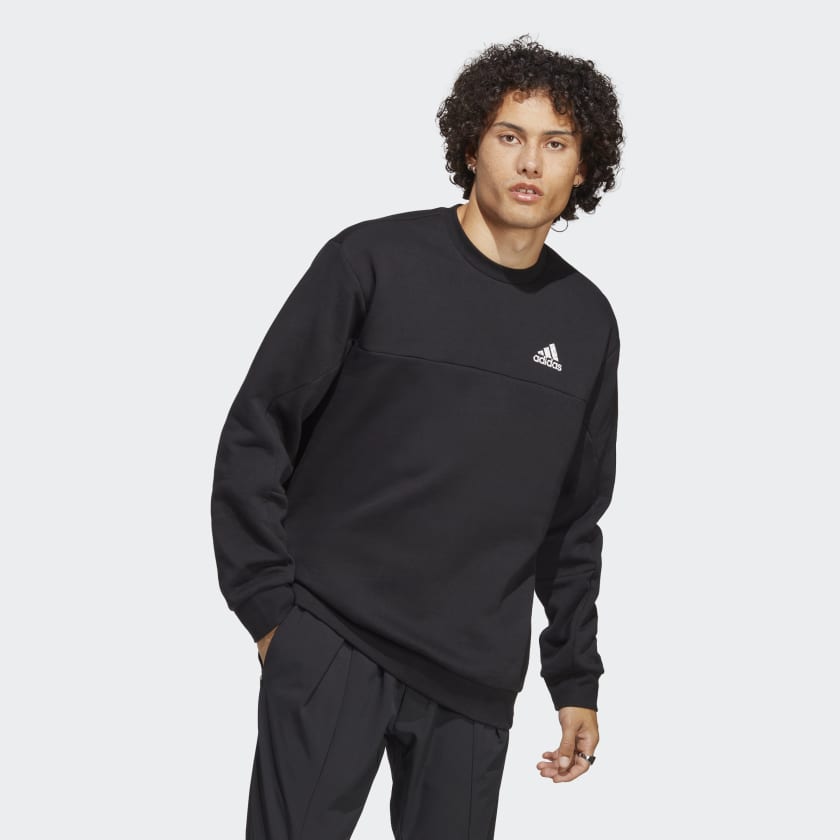 adidas Stadium Fleece Badge of Sport Sweatshirt - Black | adidas Canada