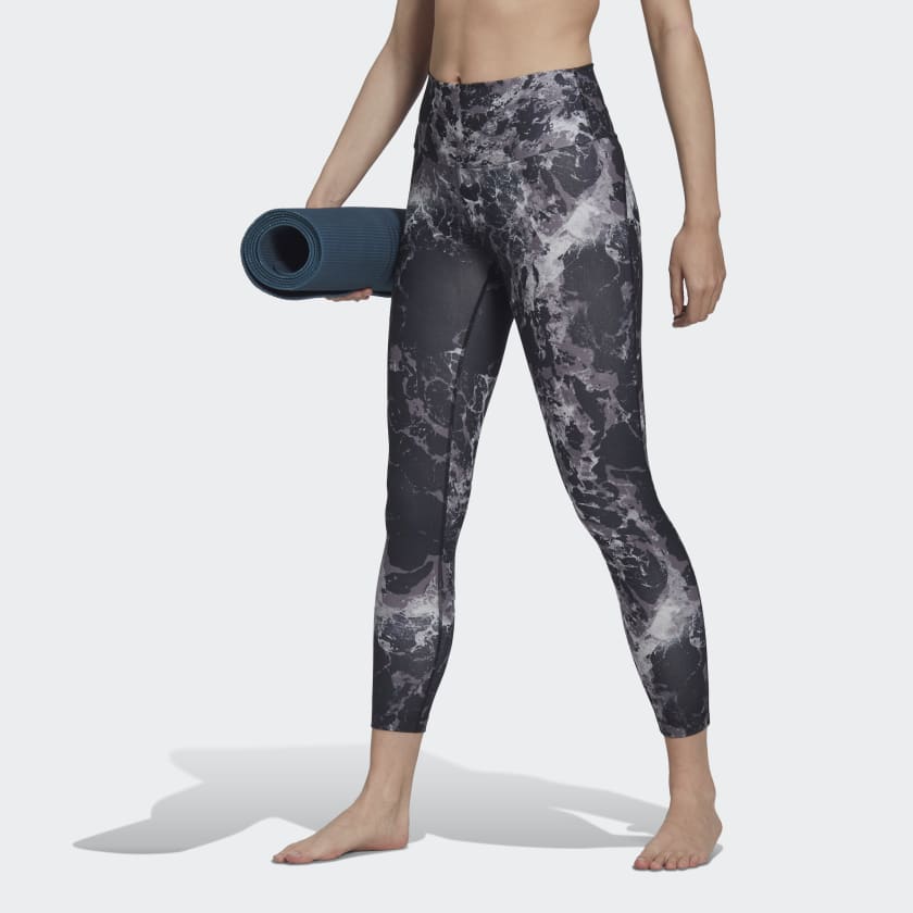 adidas Yoga Essentials Print 7/8 Leggings - Grey | adidas UK