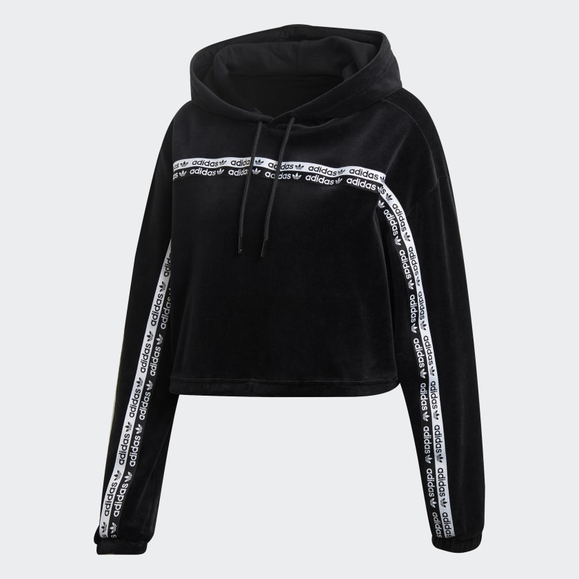 adidas Cropped Hoodie Black adidas New Zealand