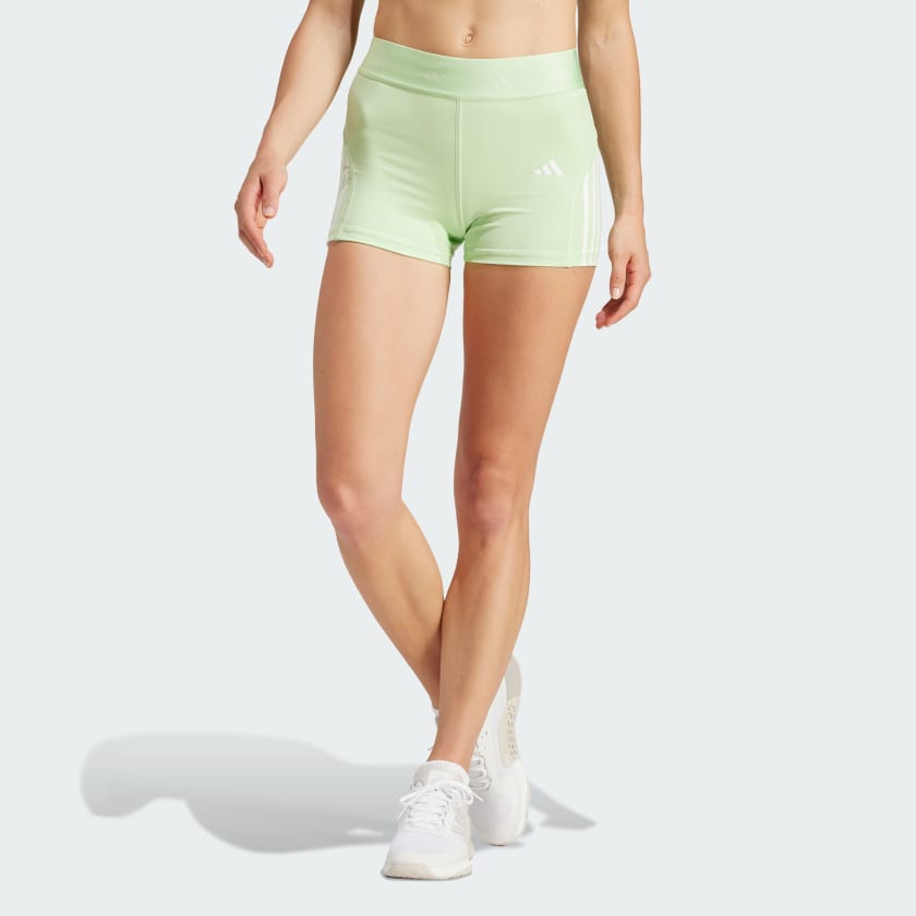 adidas Hyperglam 3-Inch Leggings - Green, Women's Training