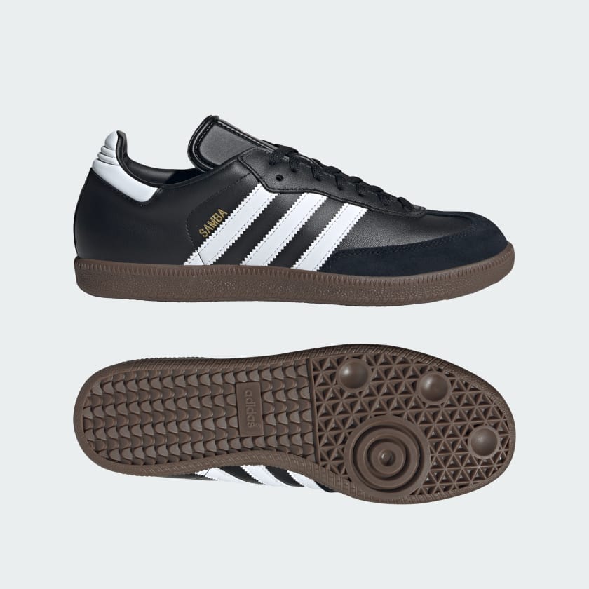 Schwarze und weiße Samba Leather Schuhe adidas Deutschland