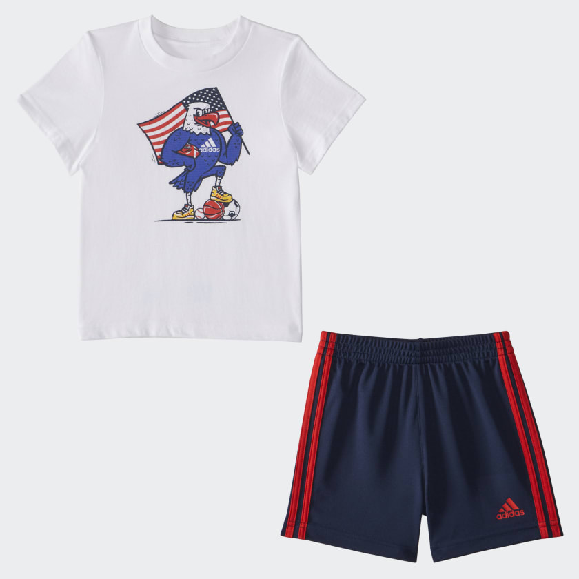 Adidas 2 piece shorts set top