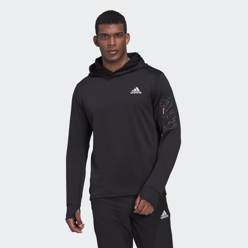 adidas Fleece X-City Running Hoodie - Black | Men's Running | adidas US
