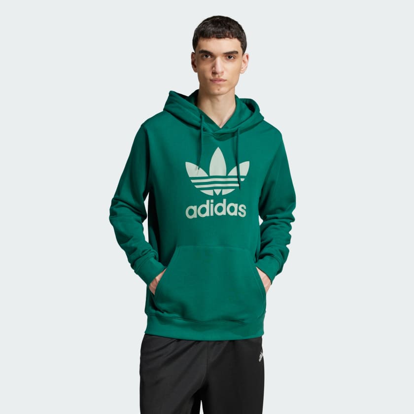 Women's trefoil hoodie collegiate green online