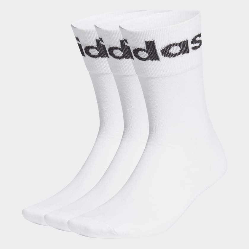 adidas Fold-Cuff Crew Socks 3 Pairs - White | GN4894 | adidas US