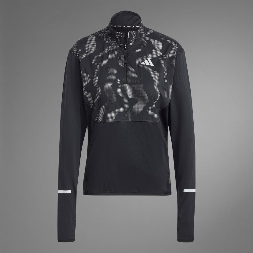 Maglia Ultimate Hi Vis Reflective 1 2 Zip Nero JN7143 HM30