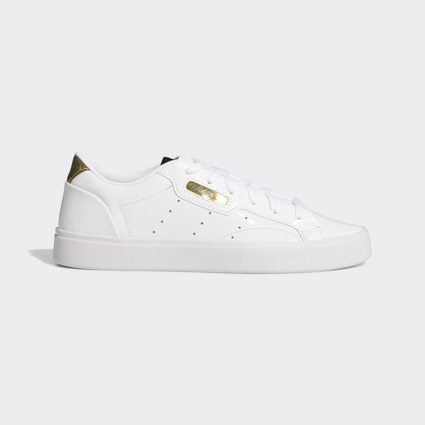 White adidas sleek top