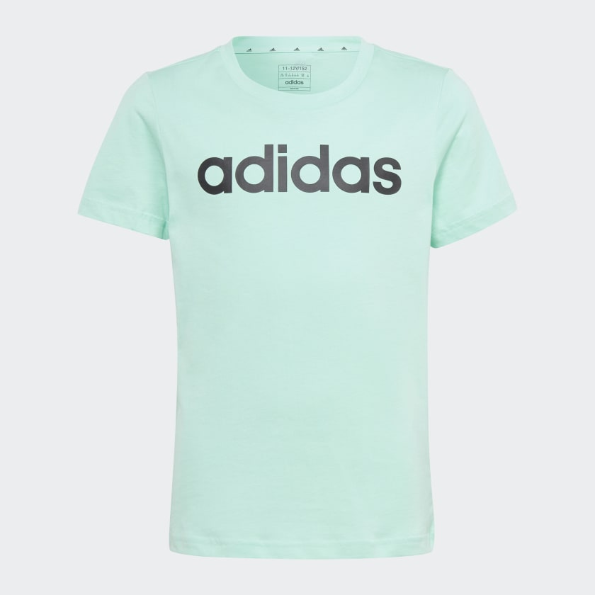 adidas Essentials Linear Logo Cotton Slim Fit T Shirt Grun adidas Deutschland