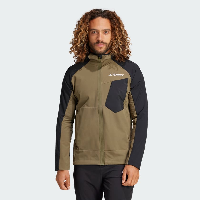 adidas Terrex Xperior Softshell Fleece Hooded Jacket Green Free Shipping with adiClub adidas US